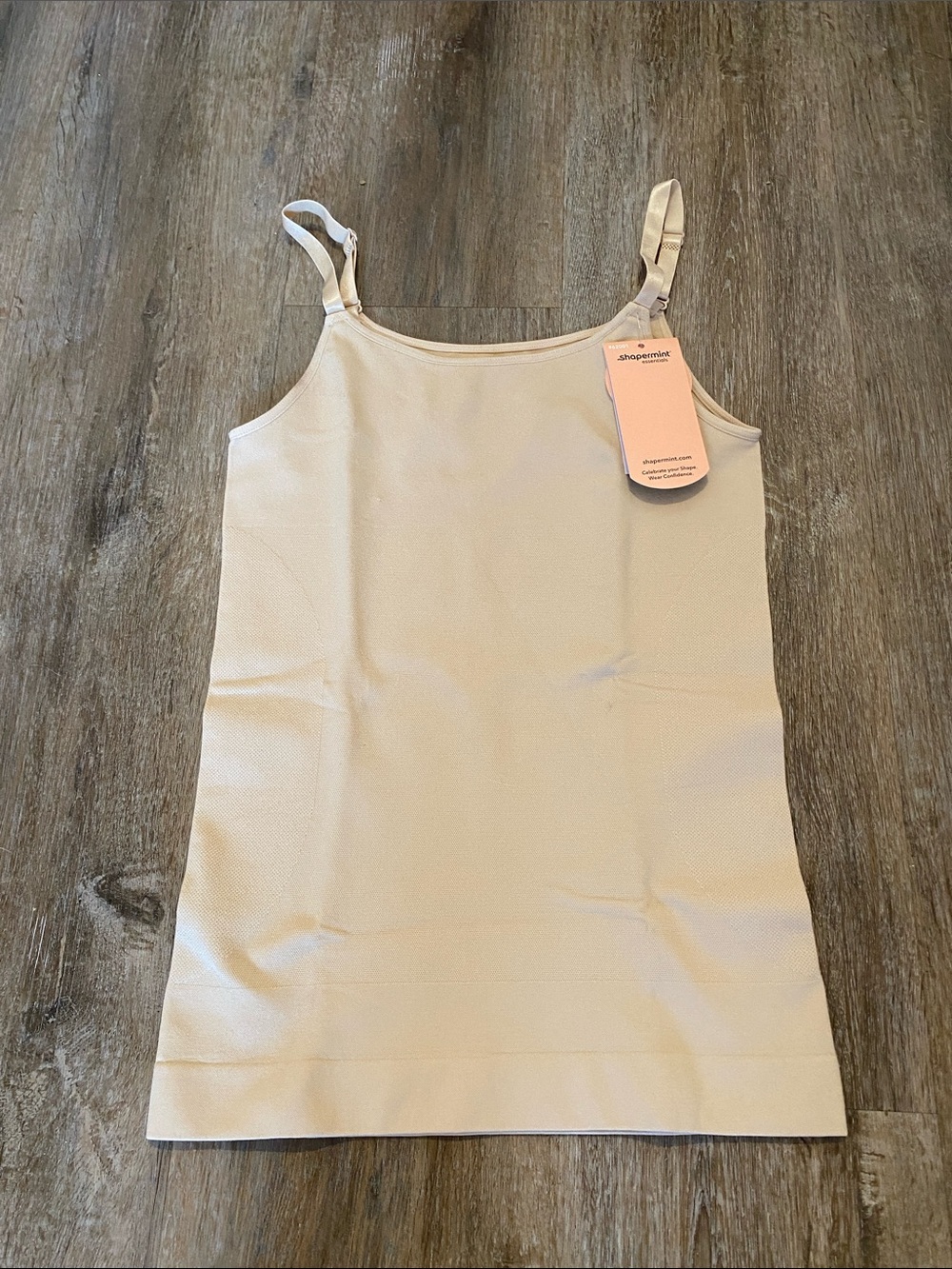 Shapermint Nude Seamless Adjustable-Strap Slip Tank